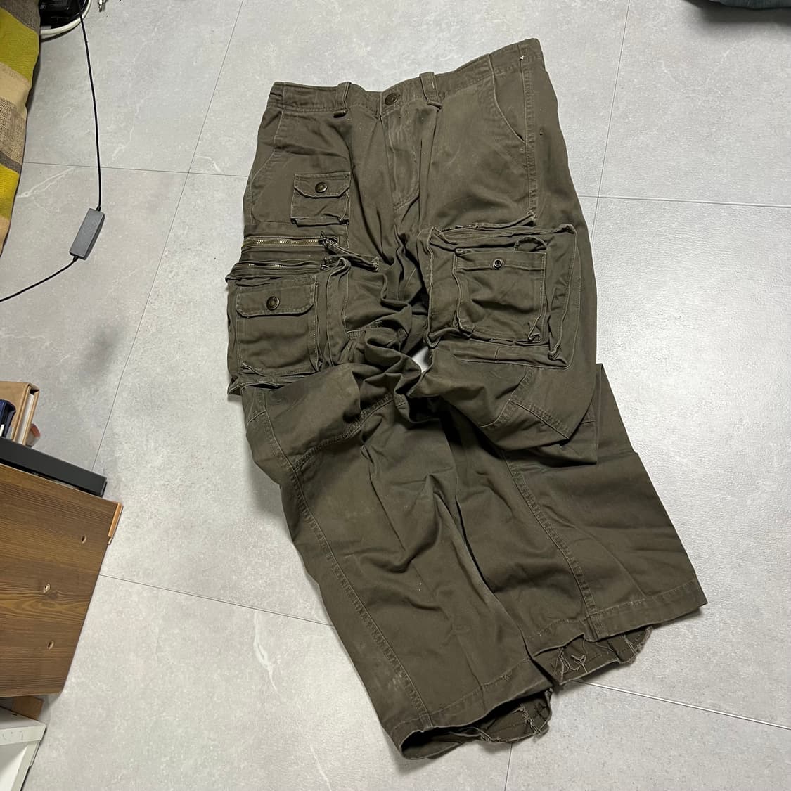 [XL] 아베크롬비 OG 빈티지 카키 카고 바지 상품이미지1