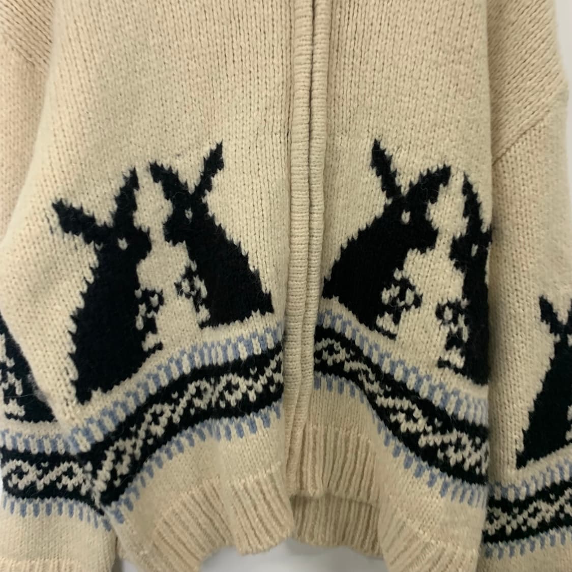 Vintage 노르딕 패턴 니트 집업 가디건  상품이미지4