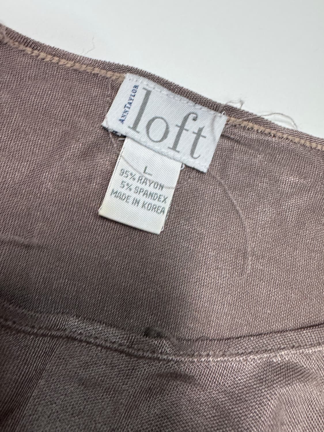 여성 LOFT 빈티지 레이온 긴팔 크롭 롱 슬리브 L 상품이미지3