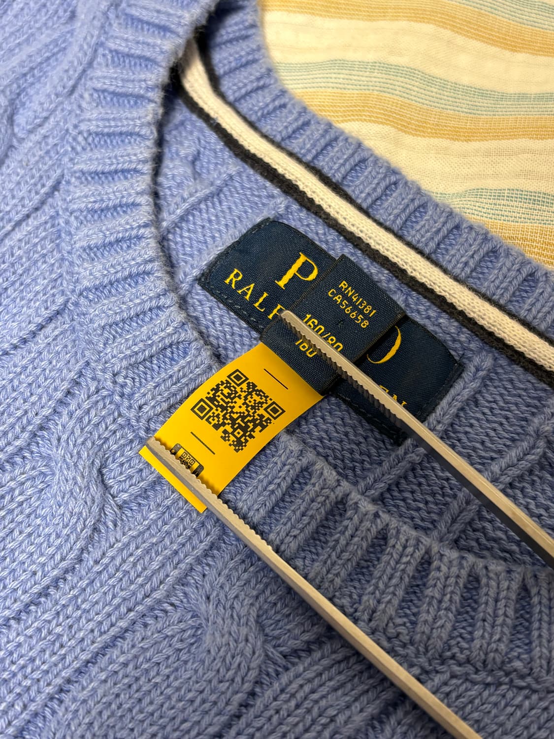 Polo Ralph Lauren 남아 주니어 코튼 케이블 스웨터 L 상품이미지4