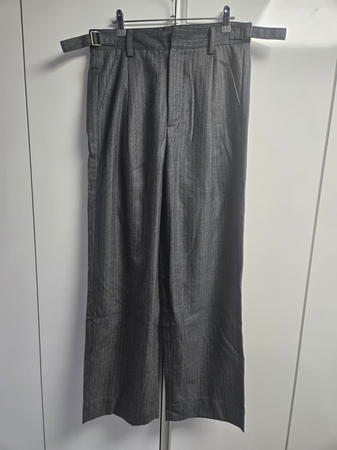 인템포무드 레트로 스트라이프 와이드 슬랙스 상품이미지3