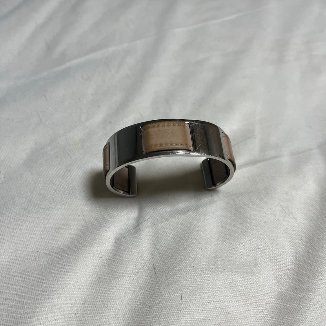 에르메스 by 마틴 마르지엘라 크롬 플레이트 레더 커프 뱅글 상품이미지2