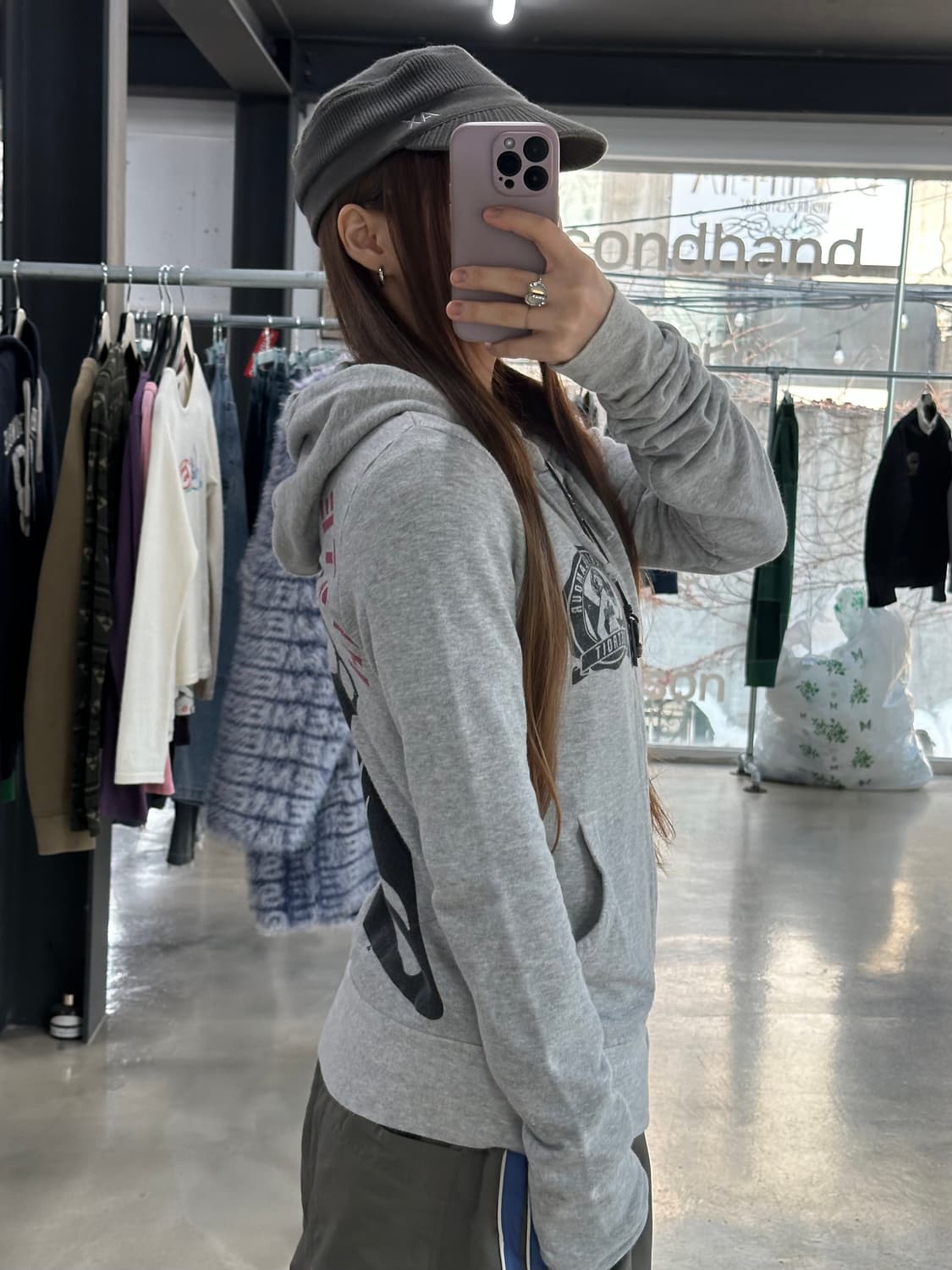 히스테릭글래머 히스걸 Detroit 빅로고 후드집업 상품이미지3