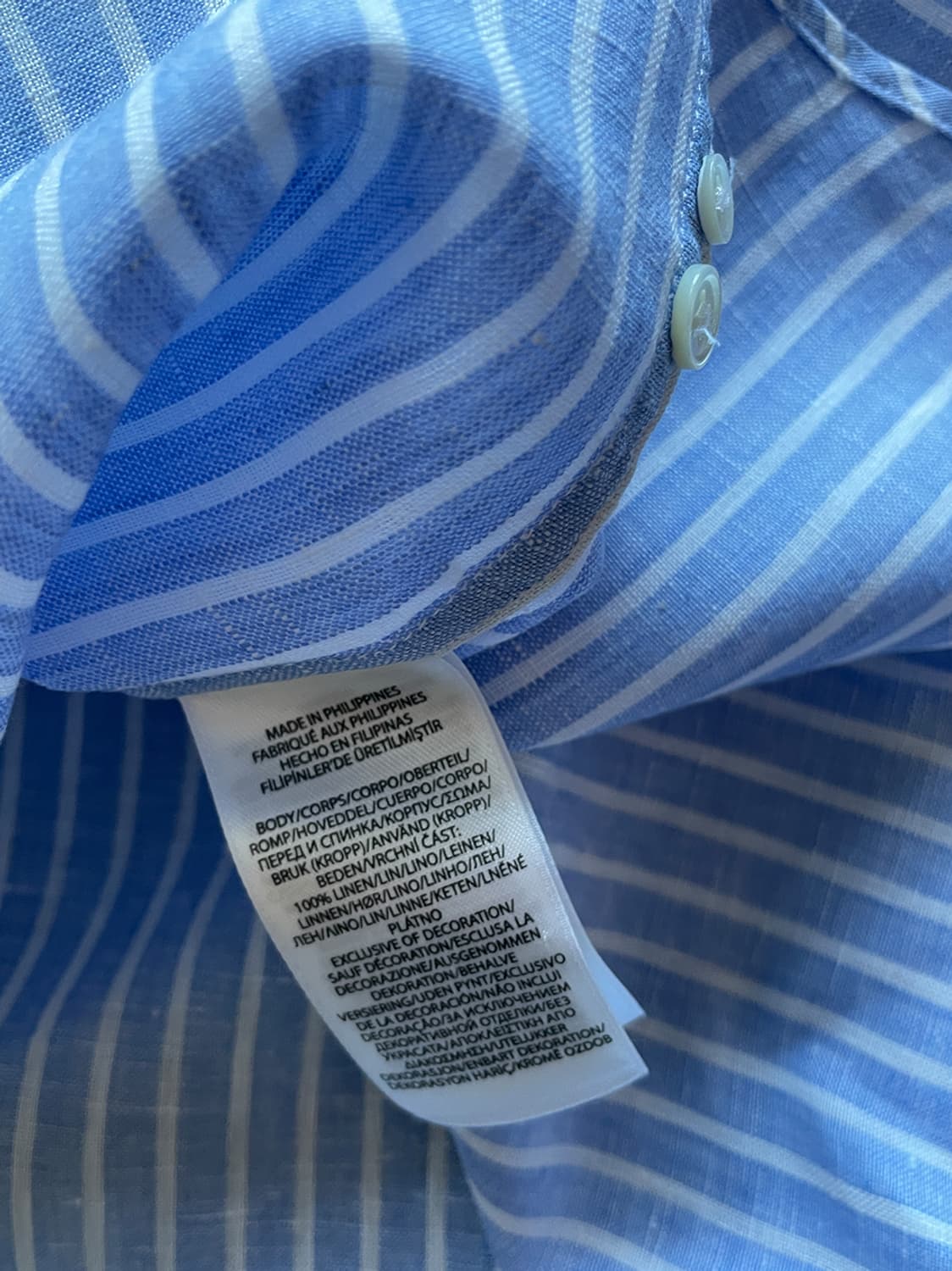 폴로 랄프로렌 스트라이프 린넨 셔츠  상품이미지6