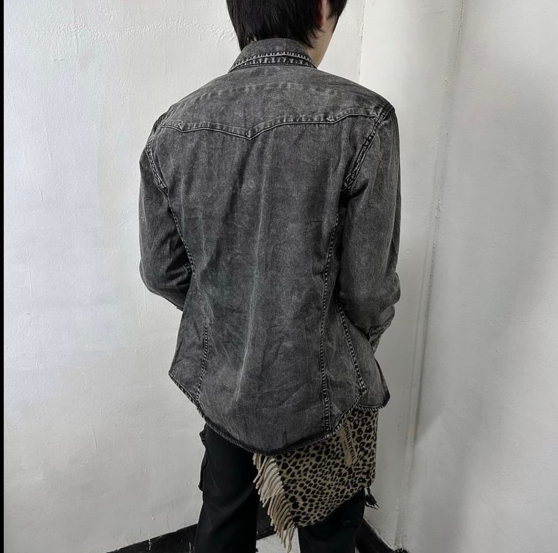 washing gray western shirts 상품이미지6