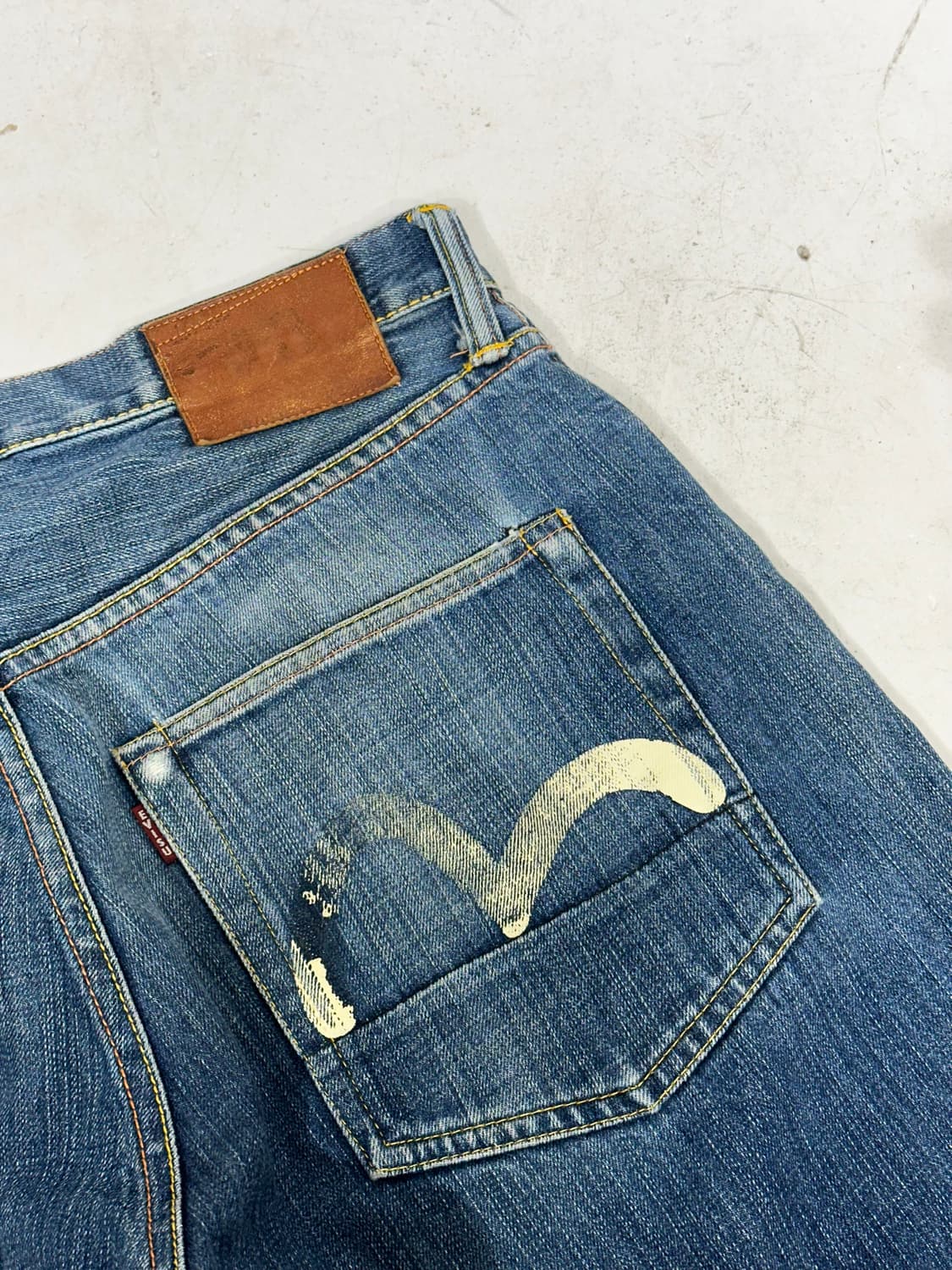 에비수 재팬 중청 다이콕 와이드 청바지 힙합 새깅 데님 팬츠  상품이미지6