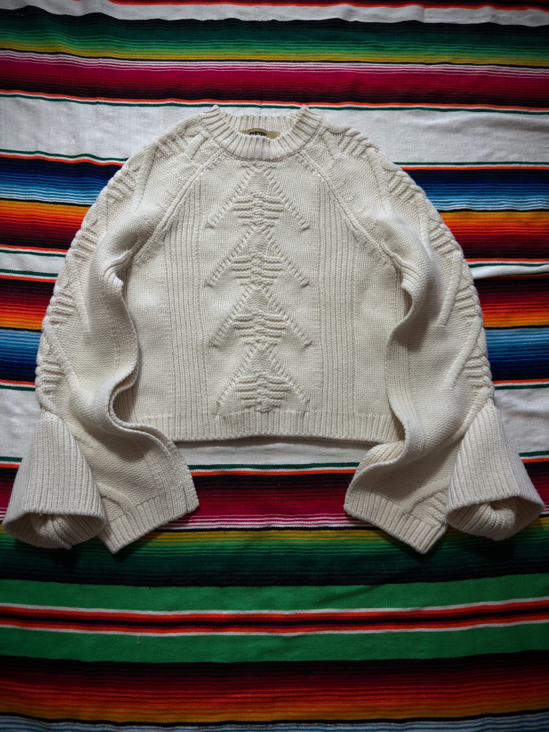 System Poncho Cape Glove cable knit 상품이미지1