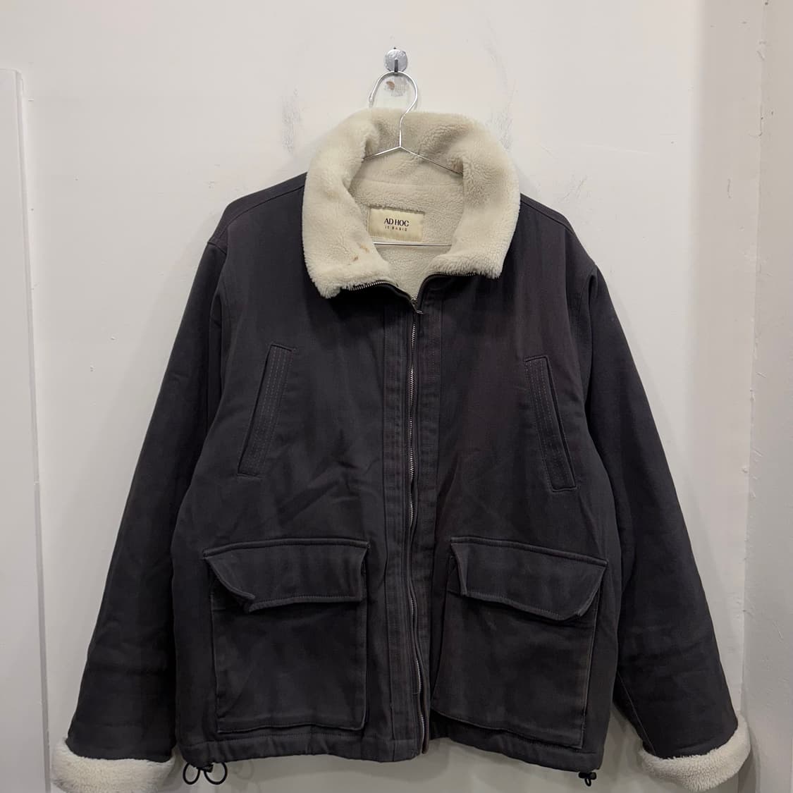 AD HOC 워싱코튼 이너후리스 하이넥 워크자켓 상품이미지2