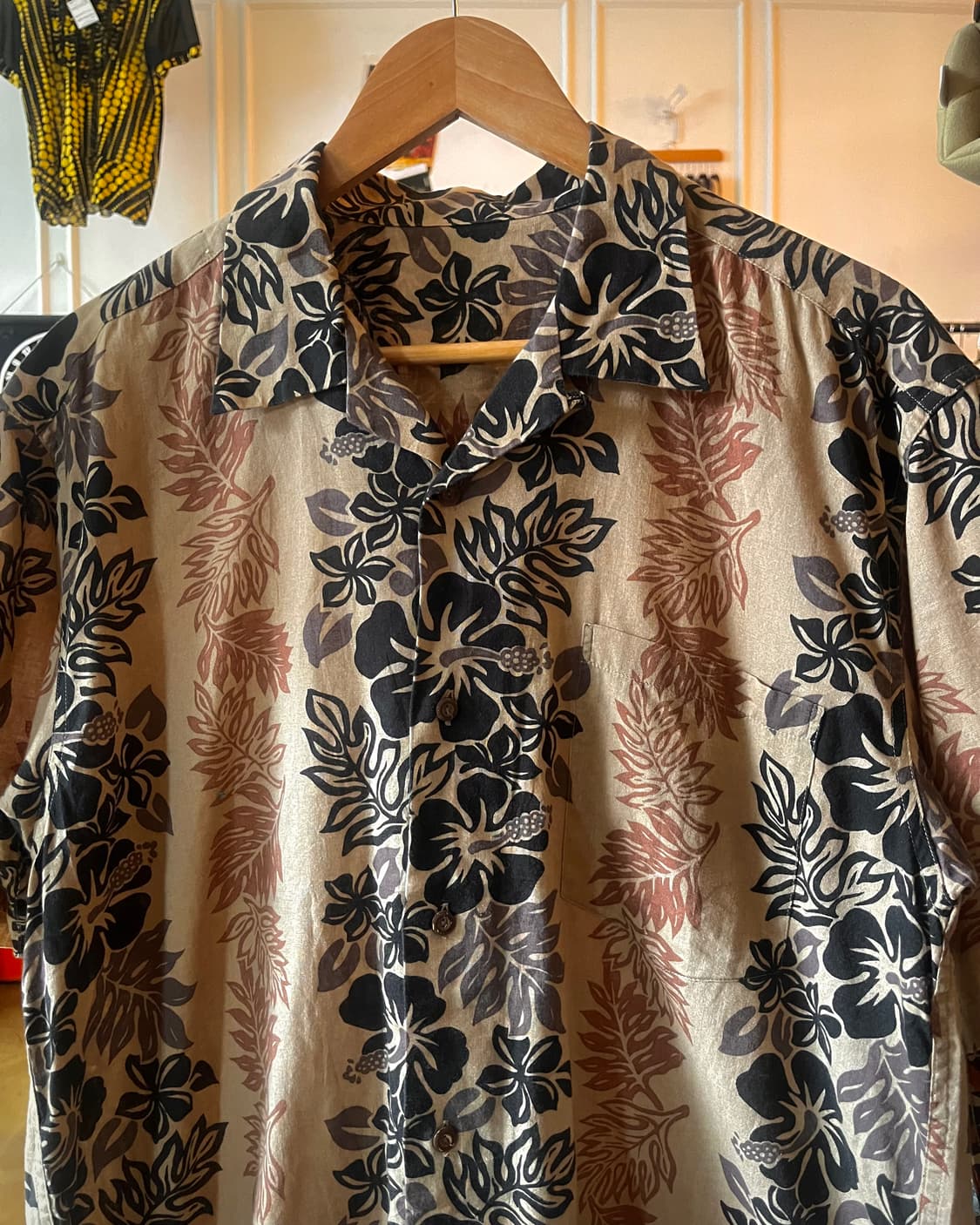 Jpn Vintage Linen Mixed 1/2 Ethnic Shirt 상품이미지4