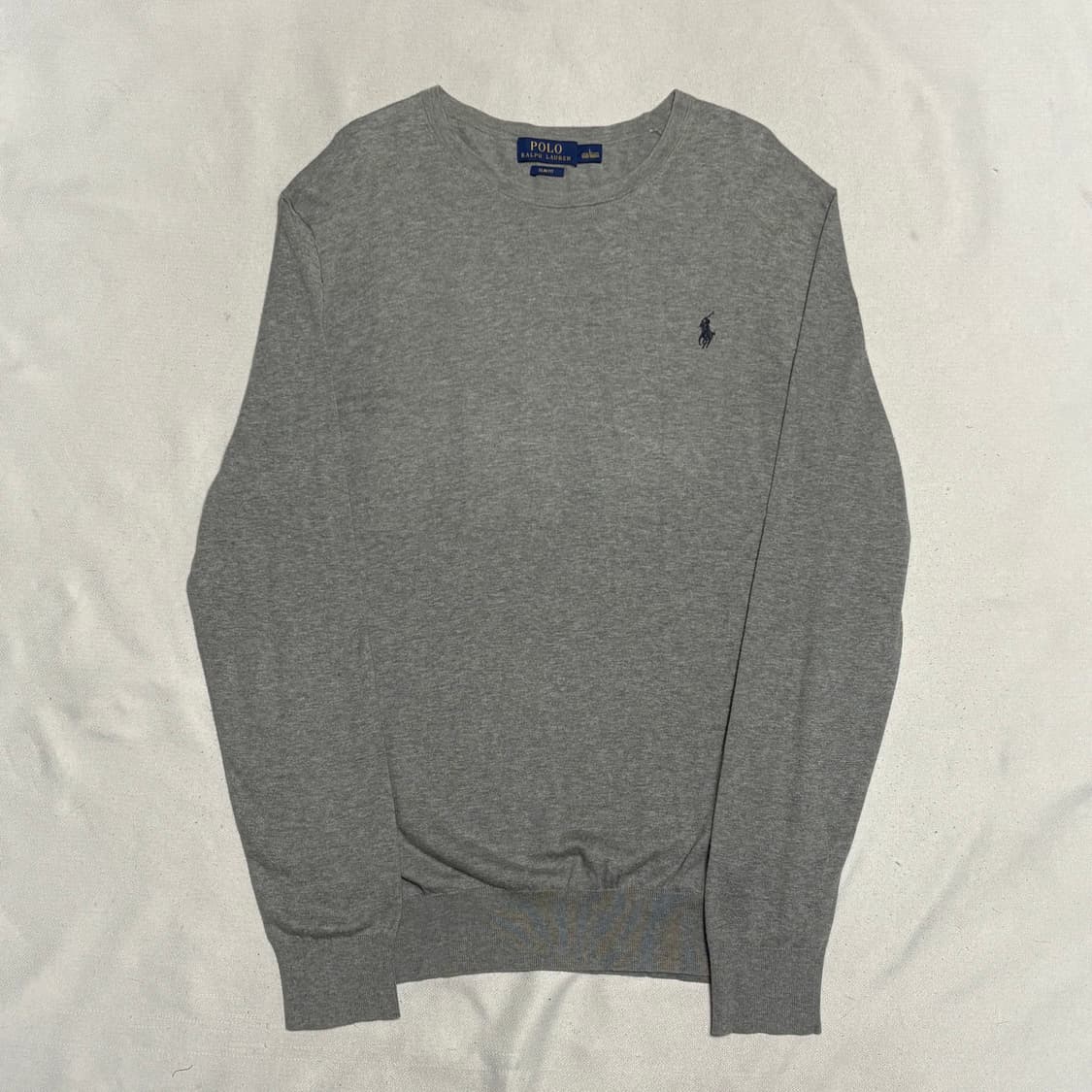 L 폴로랄프로렌 캐시미어 혼방 슬림핏 그레이 니트 상품이미지2