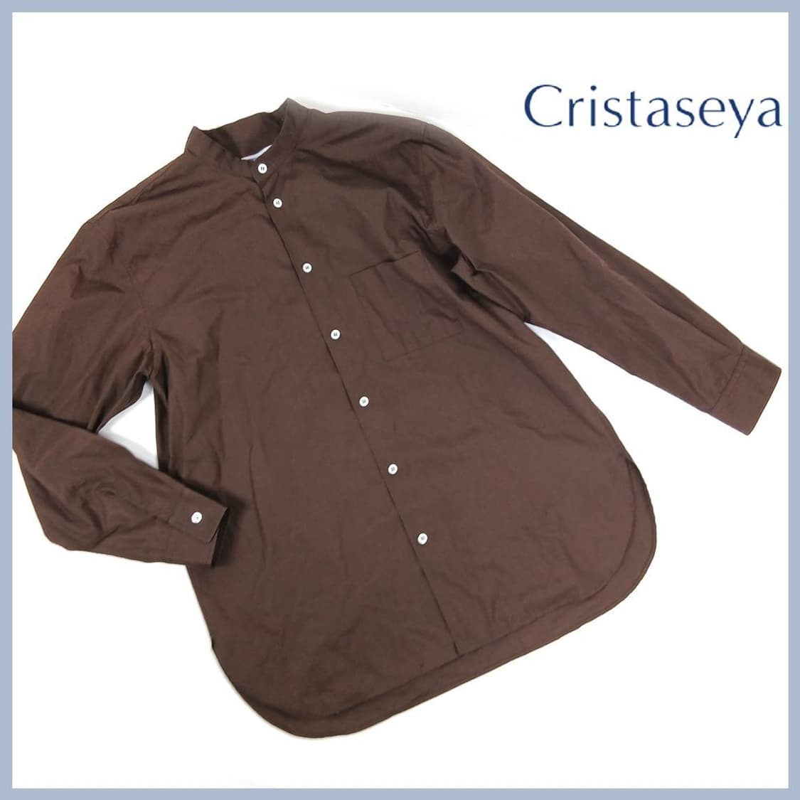Cristaseya 크리스타세야 브라운 마오 셔츠 M 상품이미지1