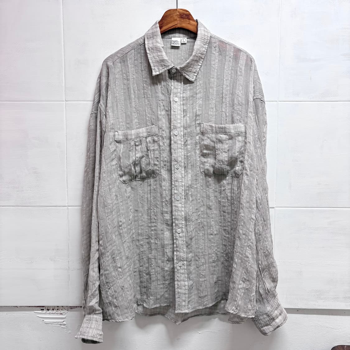 PARTIMENTO 파르티멘토 그레이 루즈핏 셔츠 남방 L 상품이미지1