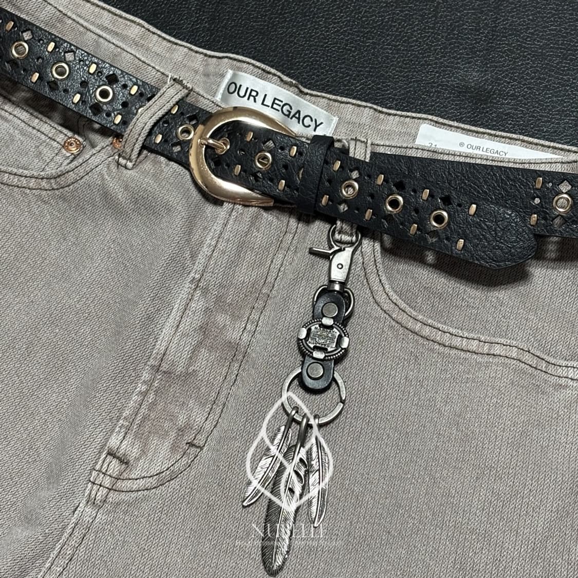 🌗 Golden punched belt / 에스닉 펀칭 골드버클 벨트 상품이미지4