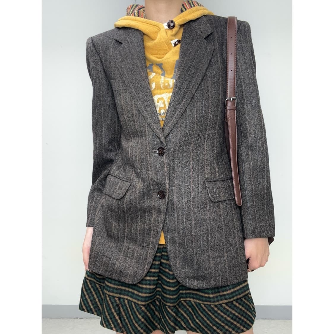 빈티지 브라운 블레이저 울 자켓 상품이미지1