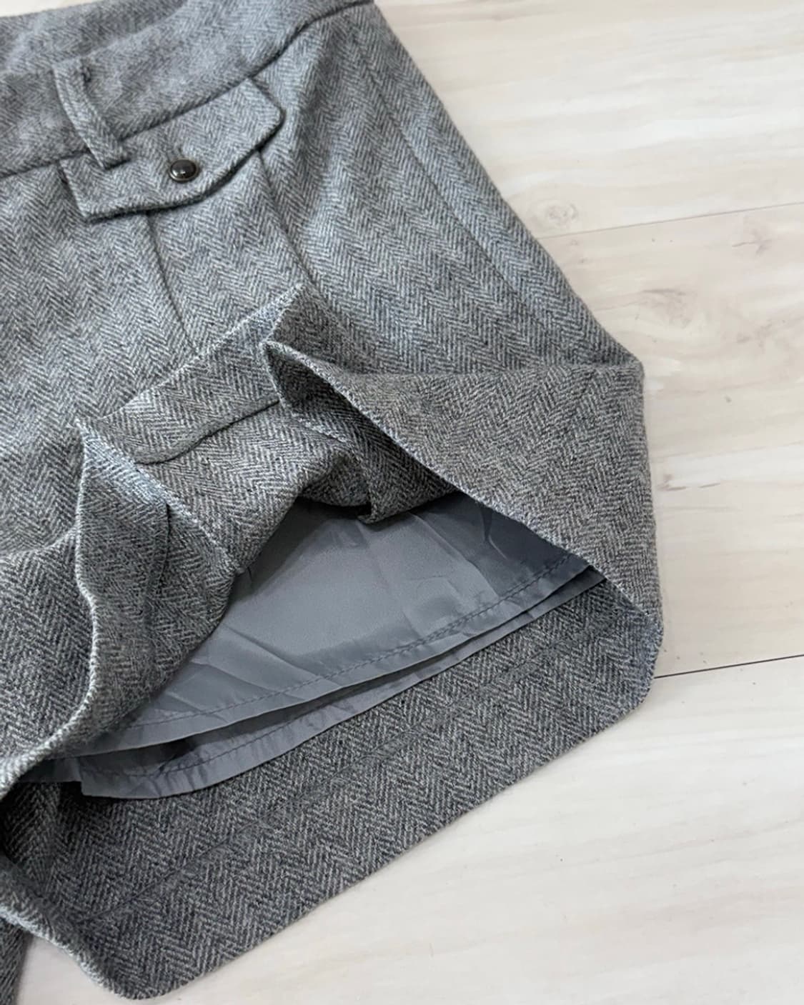 charcoal gray mini skirt-pants  상품이미지3