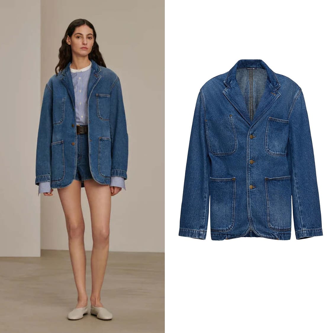 쉐르 soeur 신상 오버사이즈 데님 자켓 상품이미지2
