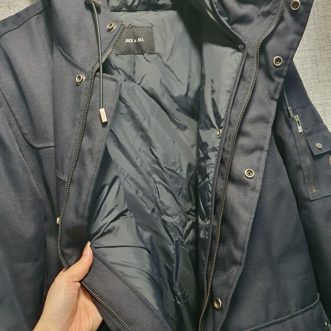 잭앤질 남성 후드 덕다운 패딩 파카  상품이미지6