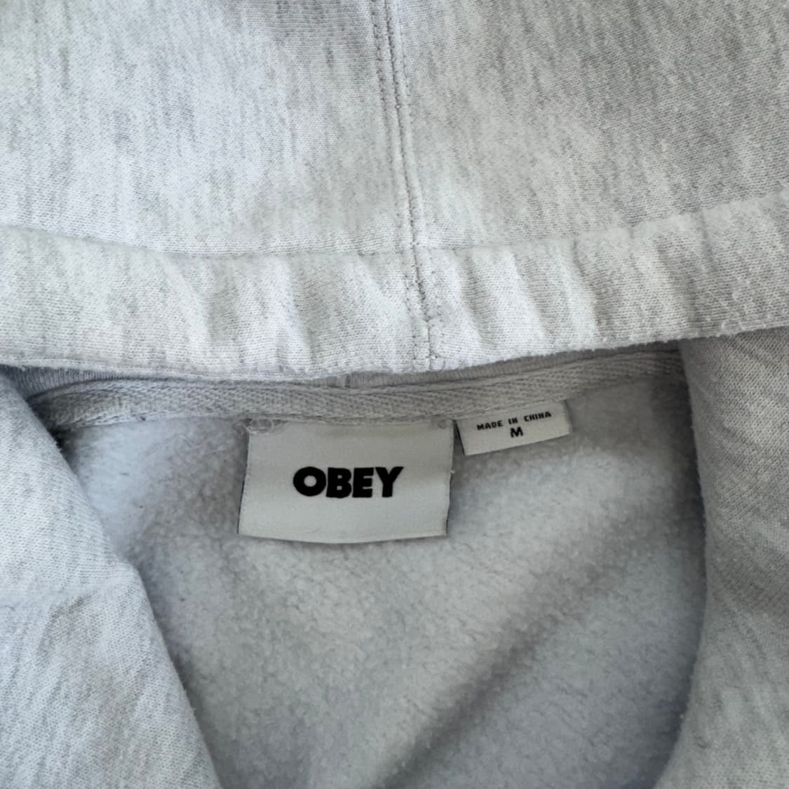 Obey 오베이 백 포인트 로고 멜란지 후드티 상품이미지4