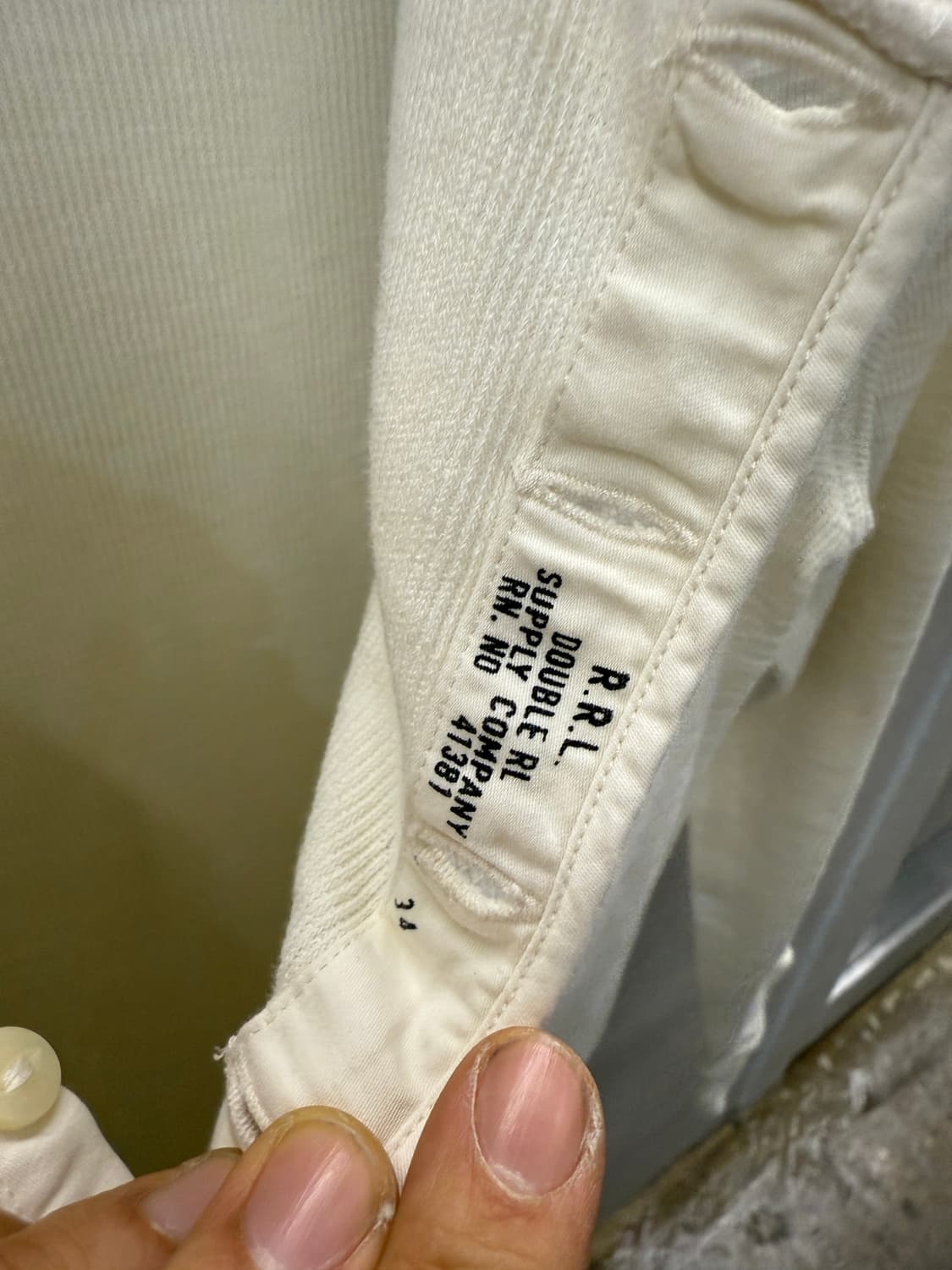 RRL 랄프로렌 헨리넥 긴팔 티셔츠 XS 상품이미지4