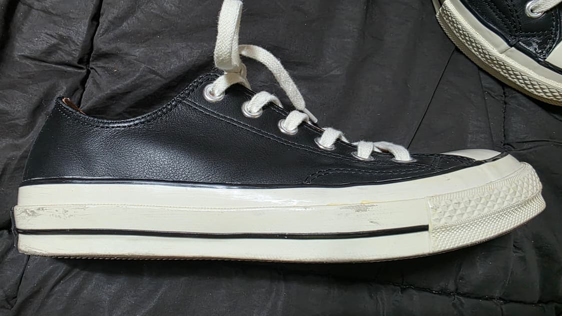 [250] 컨버스 척 70 로우 레더 블랙 (소가죽) 상품이미지9