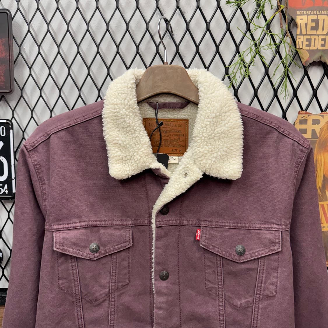 리바이스 타입 3 쉐르파 트러커 자켓 와인 M 상품이미지3