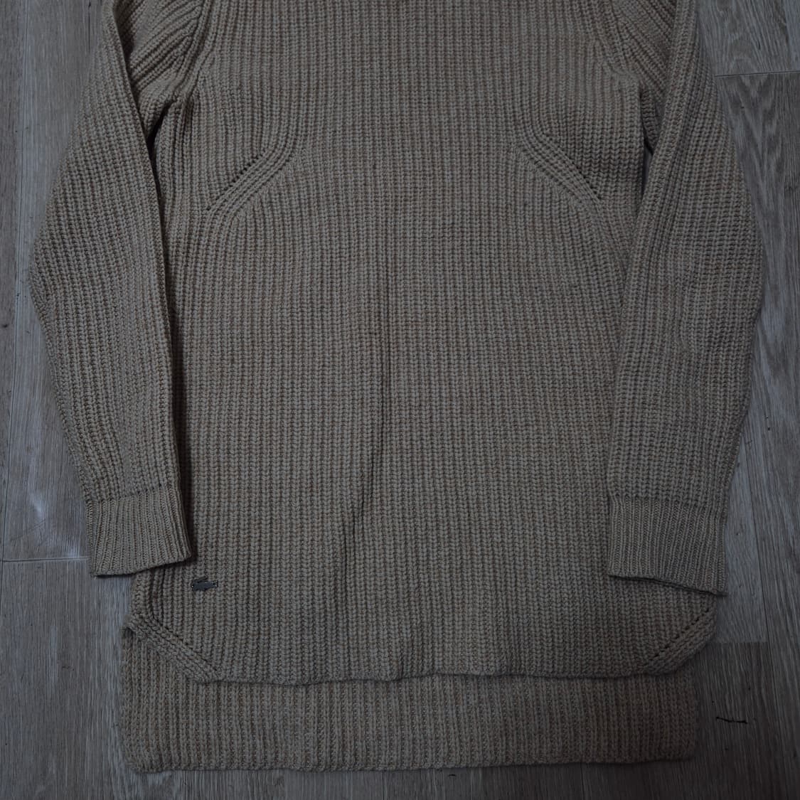 라코스테 베이지 골지 모직 니트 (34) 상품이미지3