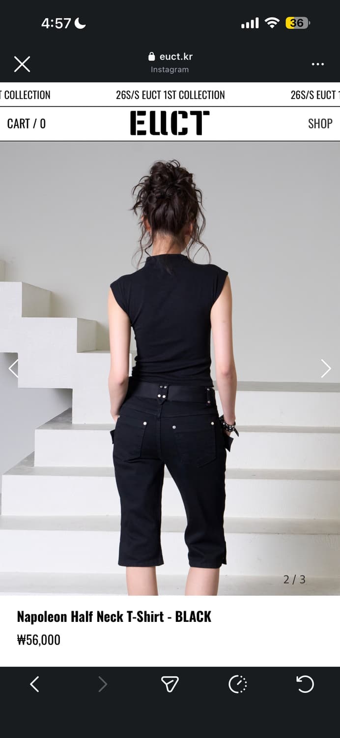 eutc half neck t-shirt 상품이미지2
