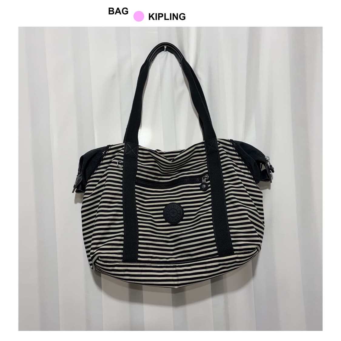 키플링 스트라이프 토트백 상품이미지1
