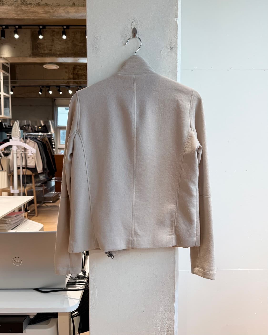 헬무트랭 아이보리 넥 집업 코튼 자켓  상품이미지7