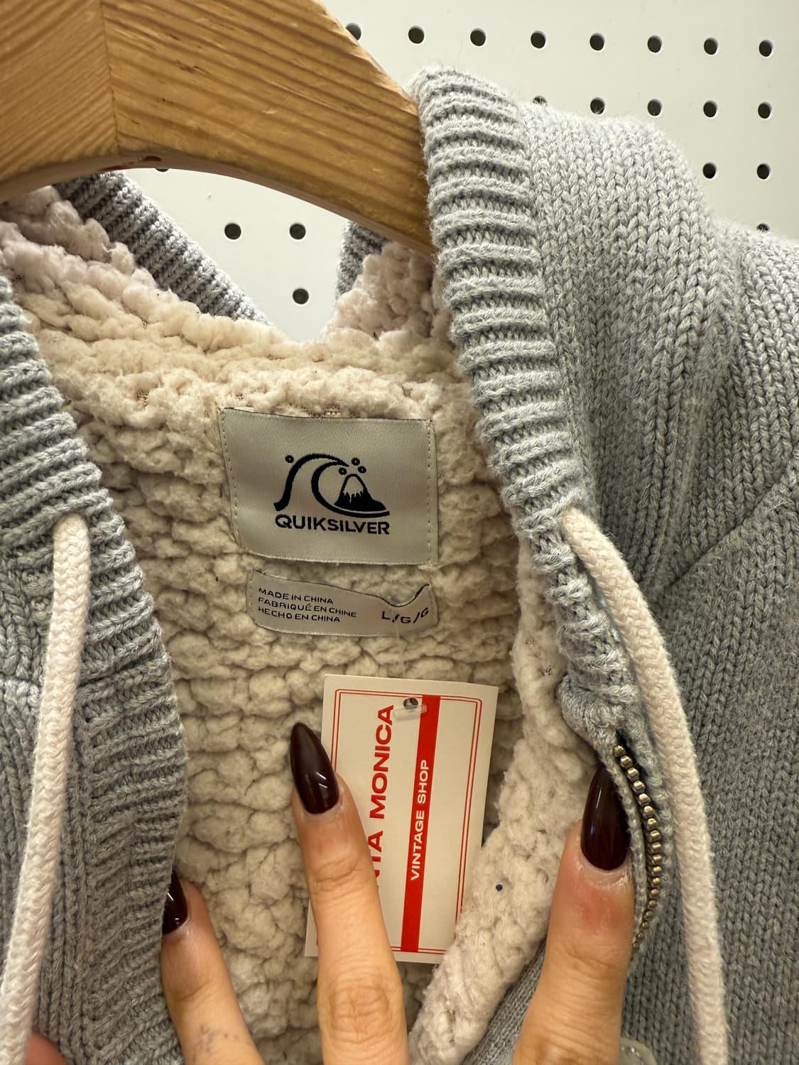 퀵실버 양털 니트 집업 U1332 상품이미지5