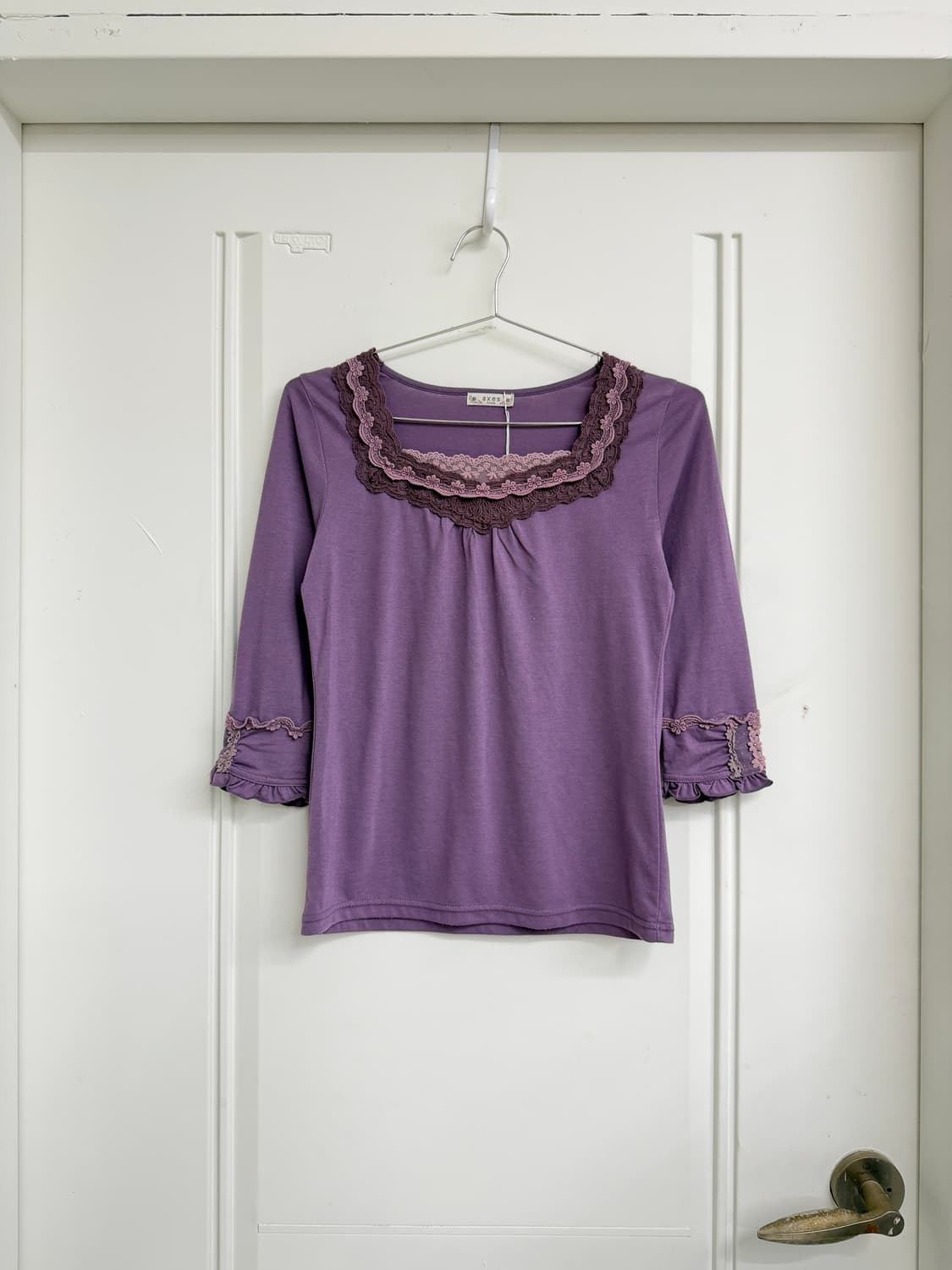 엑시즈팜 엔틱 레이스 7부티셔츠 상품이미지1