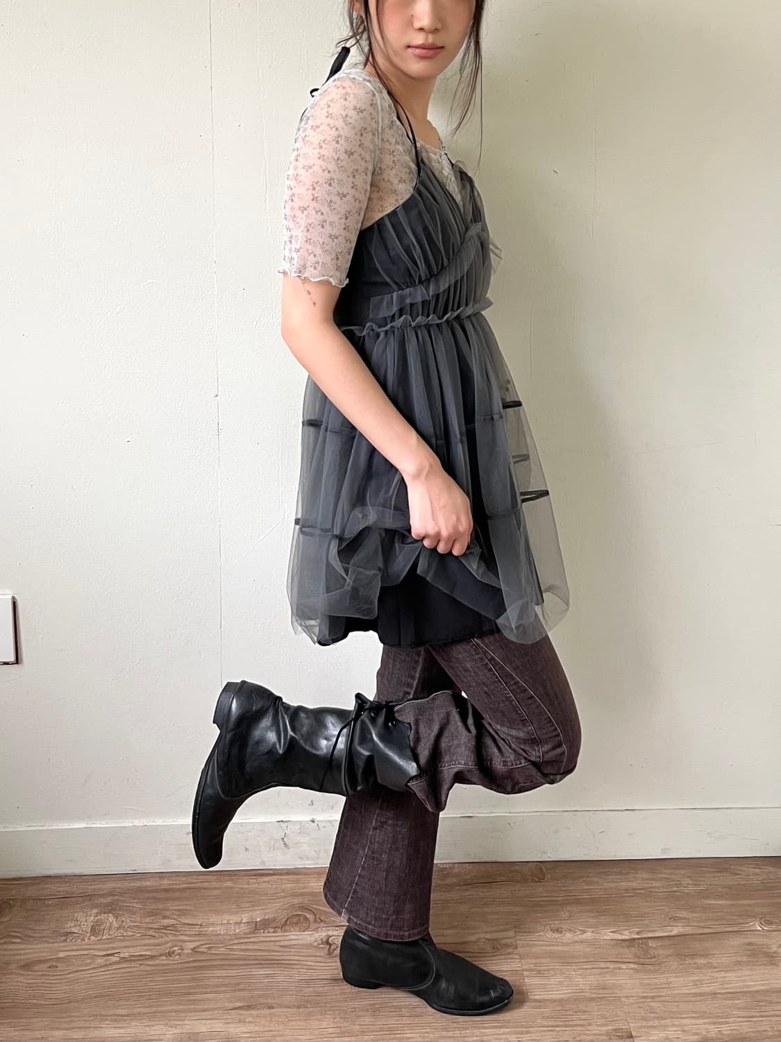 ETERNO BELLEZZA 후크 포켓 데님 진 상품이미지5