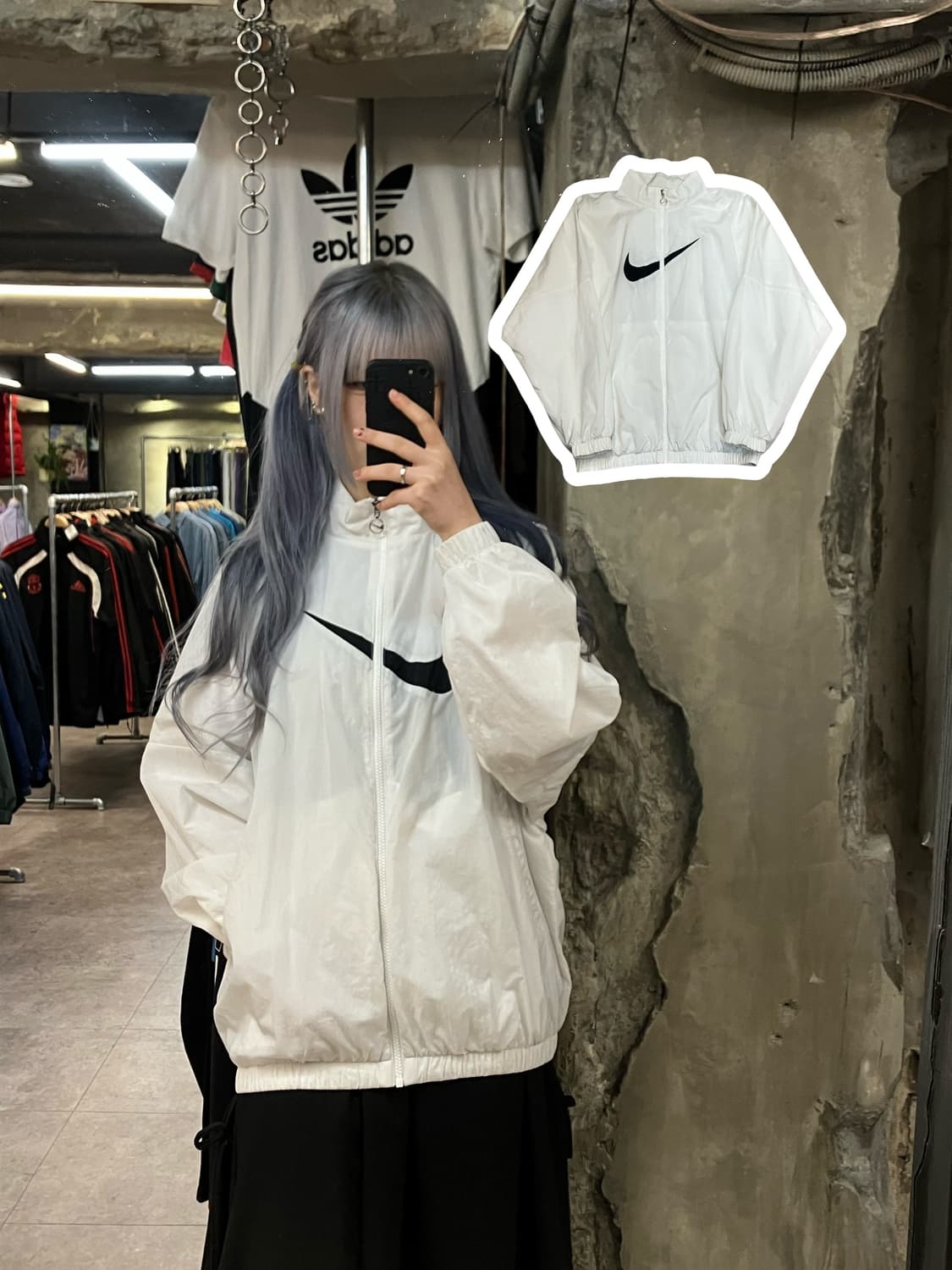 나이키 바람막이 점퍼 화이트 L  #csz2421 상품이미지1