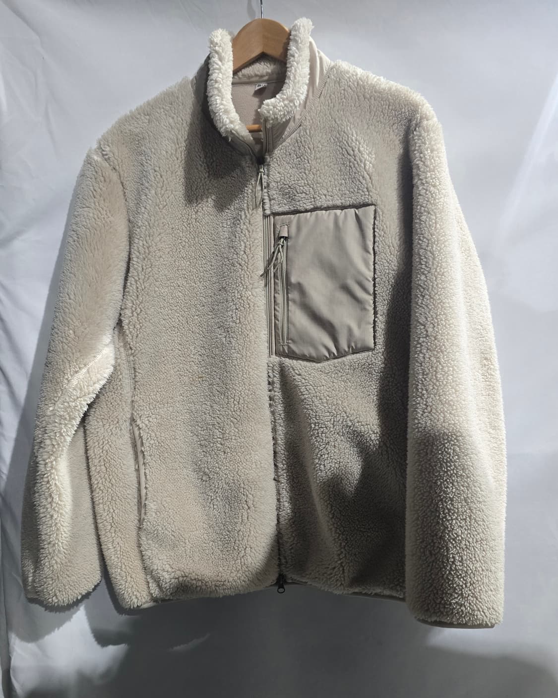 유니클로 뽀글이 플리스 XL 베이지 상품이미지1