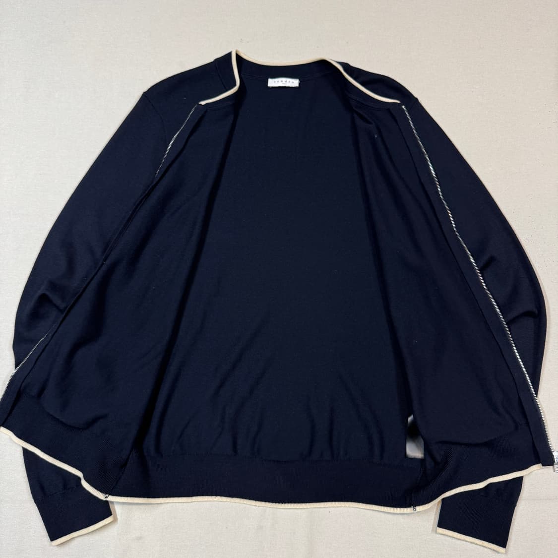 M) 산드로 네이비 라운드넥 니트 가디건 상품이미지4