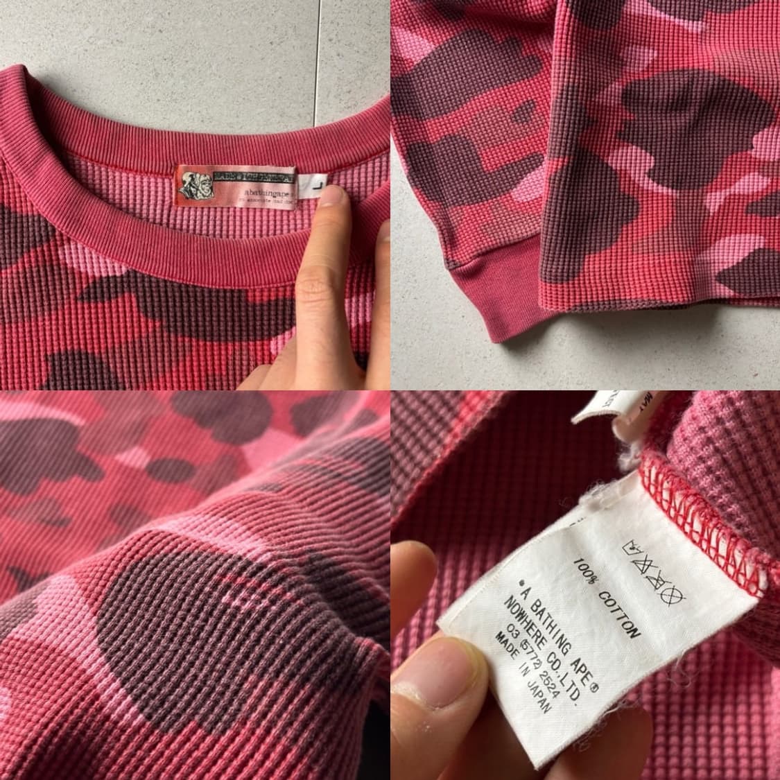 베이프 와플 롱슬리브 상품이미지2