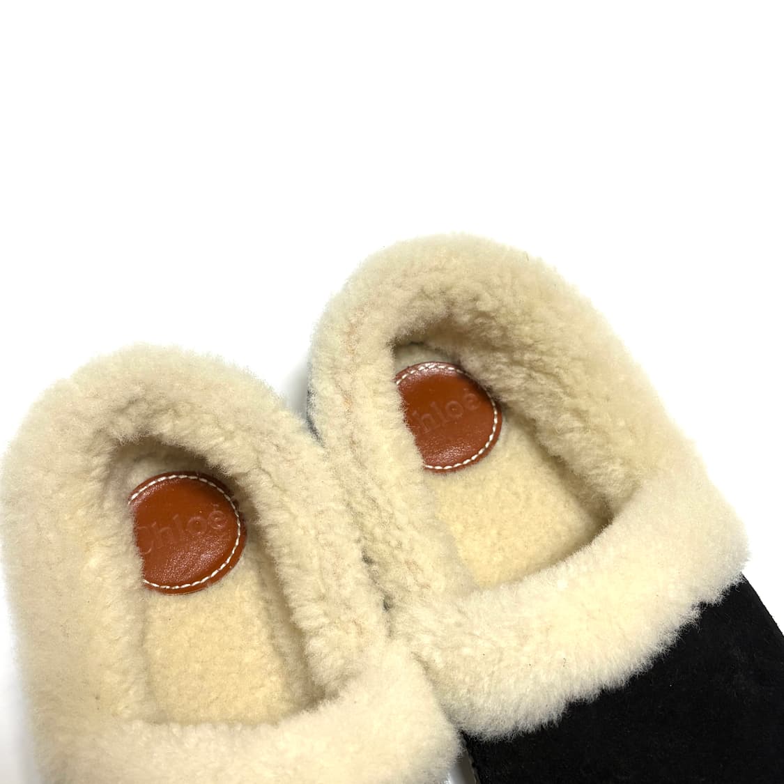 Chloe 끌로에 우디 양모 시어링 스웨이드 퍼 슬립온225-230 상품이미지8