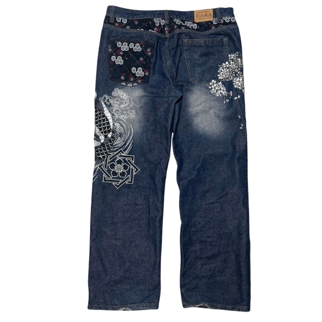 불구대천 포츈 잉어자수 데님팬츠 상품이미지3