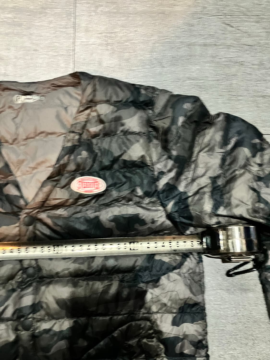 일본빈티지 Evenriver 올드스쿨스트릿 밀리터리카모 v넥퀄팅패딩 상품이미지2