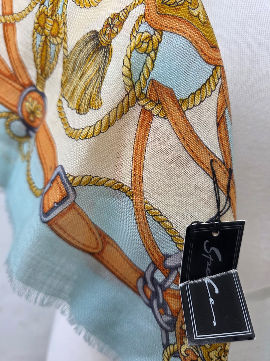 일본빈티지 사각체인패턴스카프(사상품) 상품이미지4