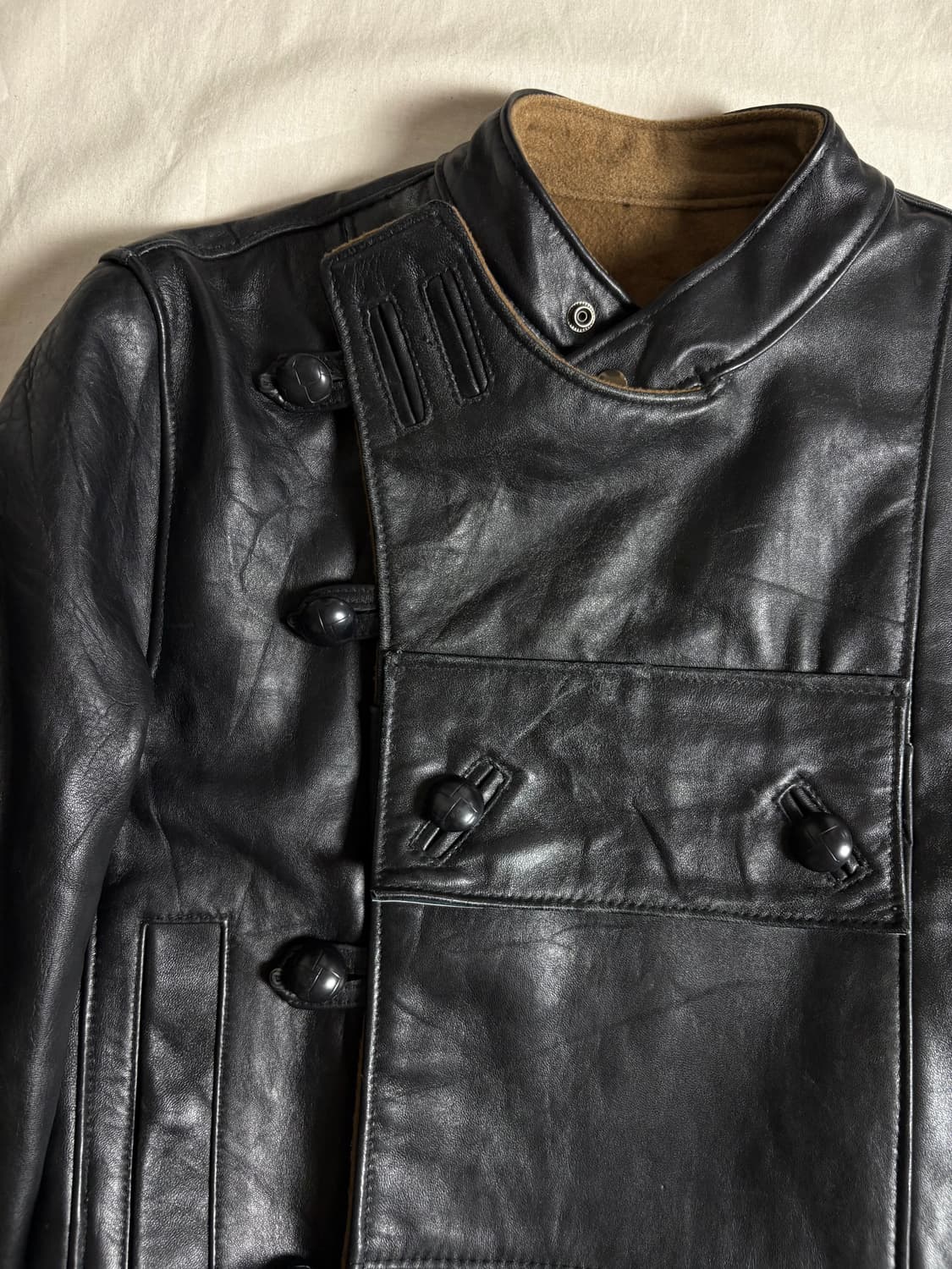 50s Sweden Tanker Genuine Leather Jacket 상품이미지5