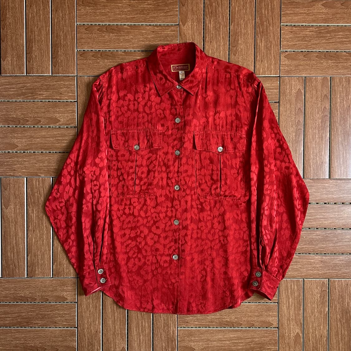 Boutique by elegance leopard silk shirts 상품이미지1