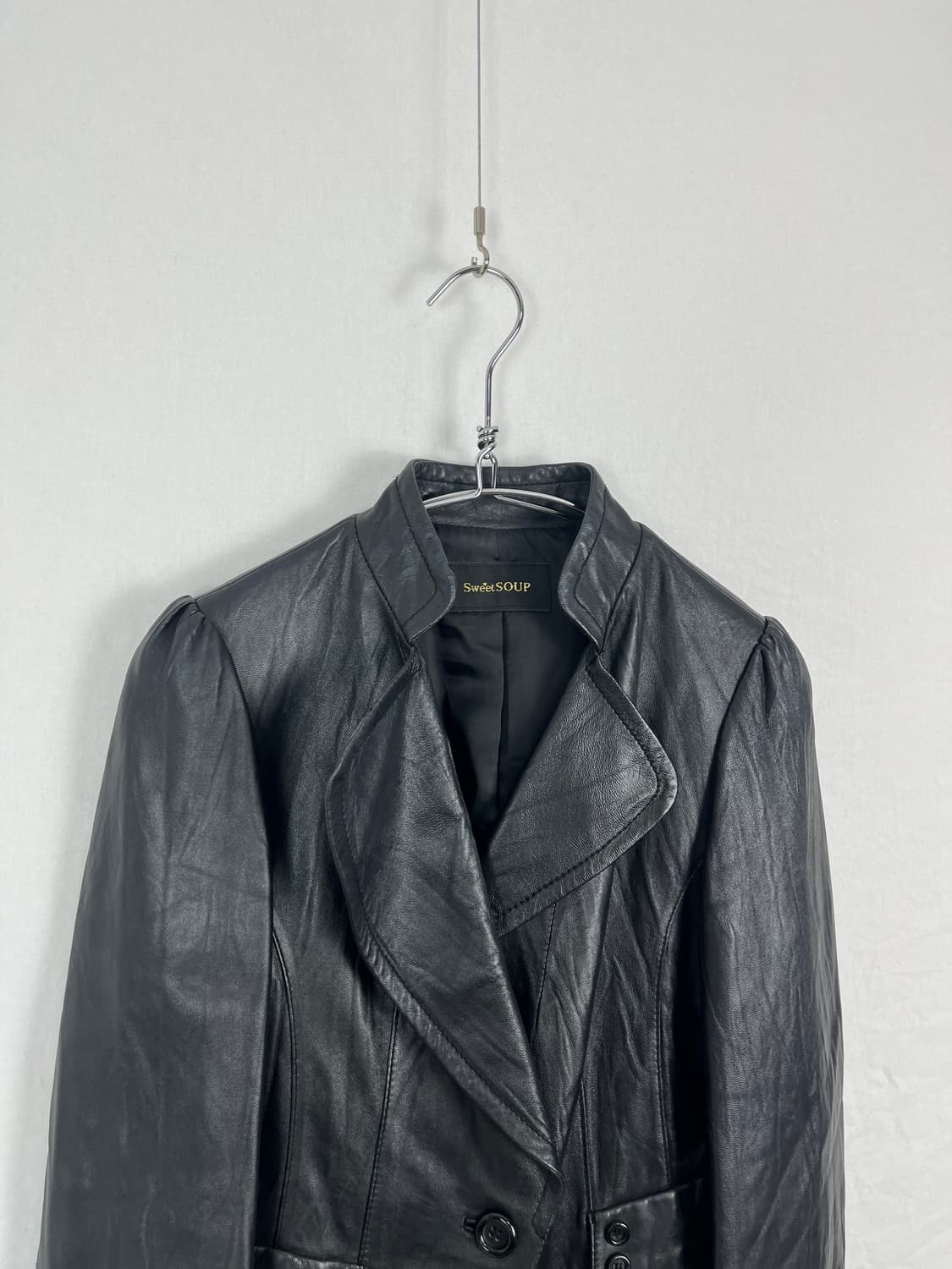 Vintage 레더 블레이저  상품이미지4