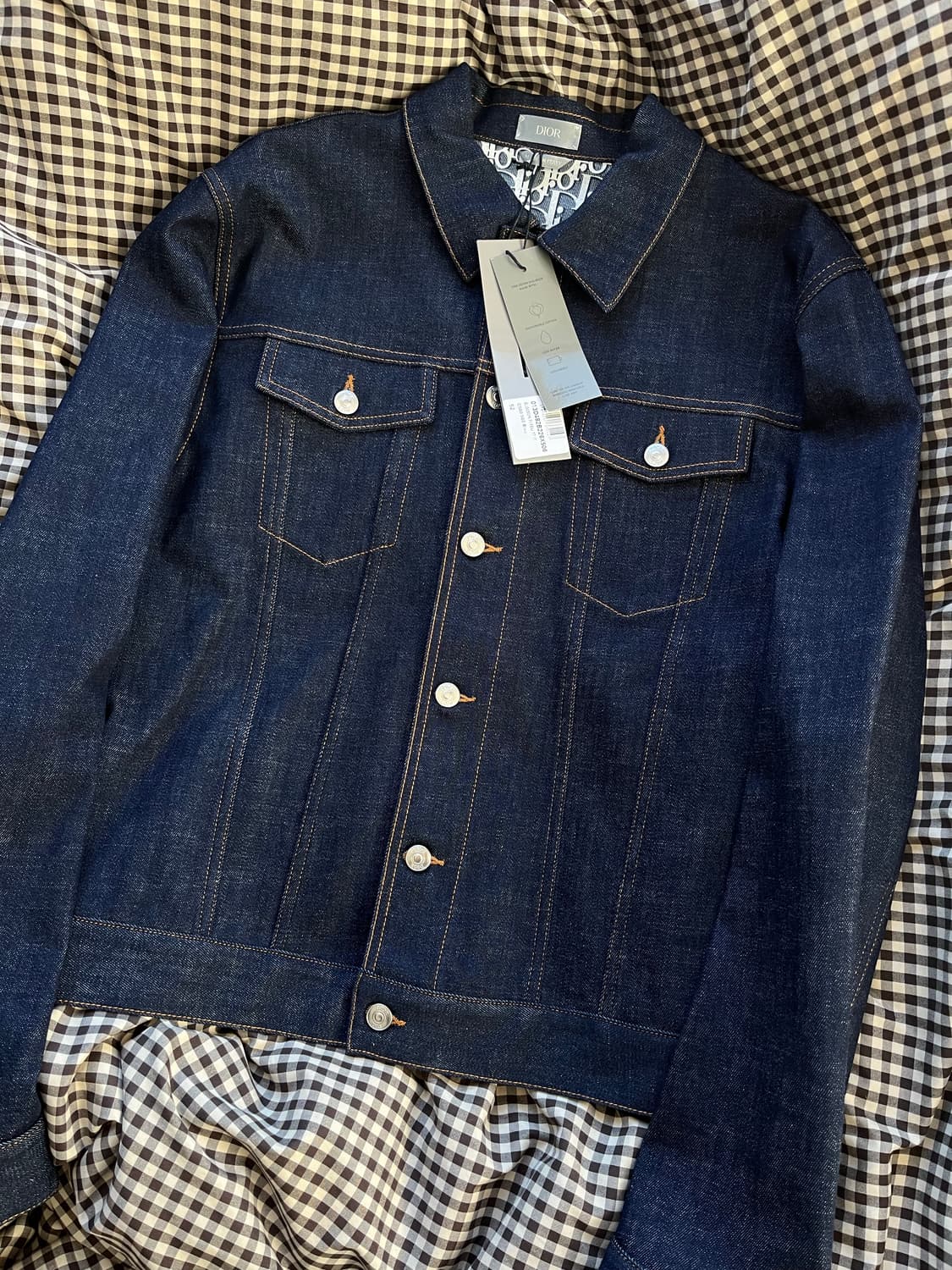 디올 / 오블리크 로우 코튼 데님 블루종 블루 / 52 상품이미지1