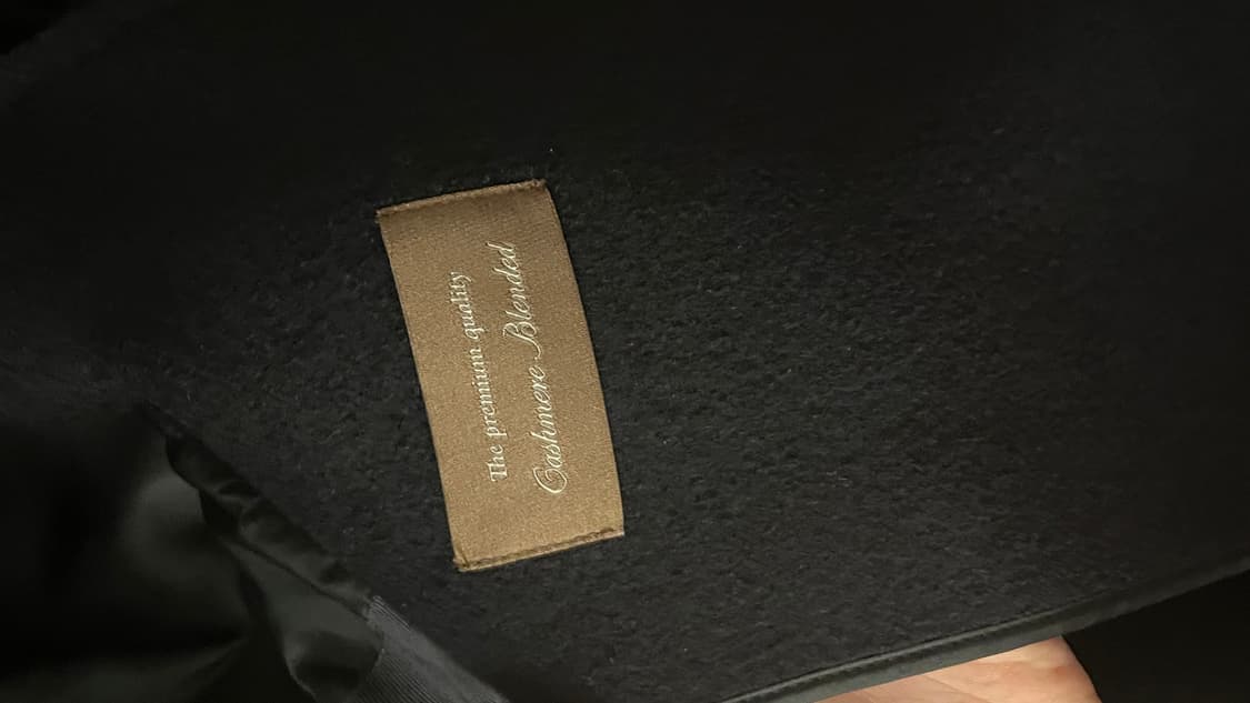 울 롱코트 네이비 상품이미지3