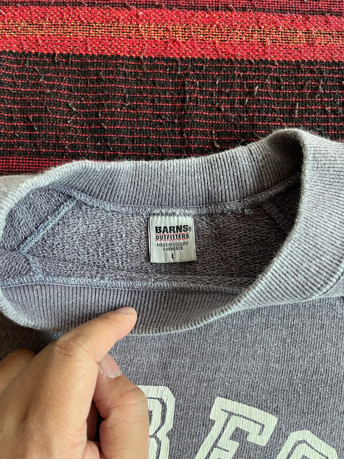 반스아웃피터스 반팔 스웻셔츠 하프 슬리브맨투맨 BARNS OUTFITTE 상품이미지4