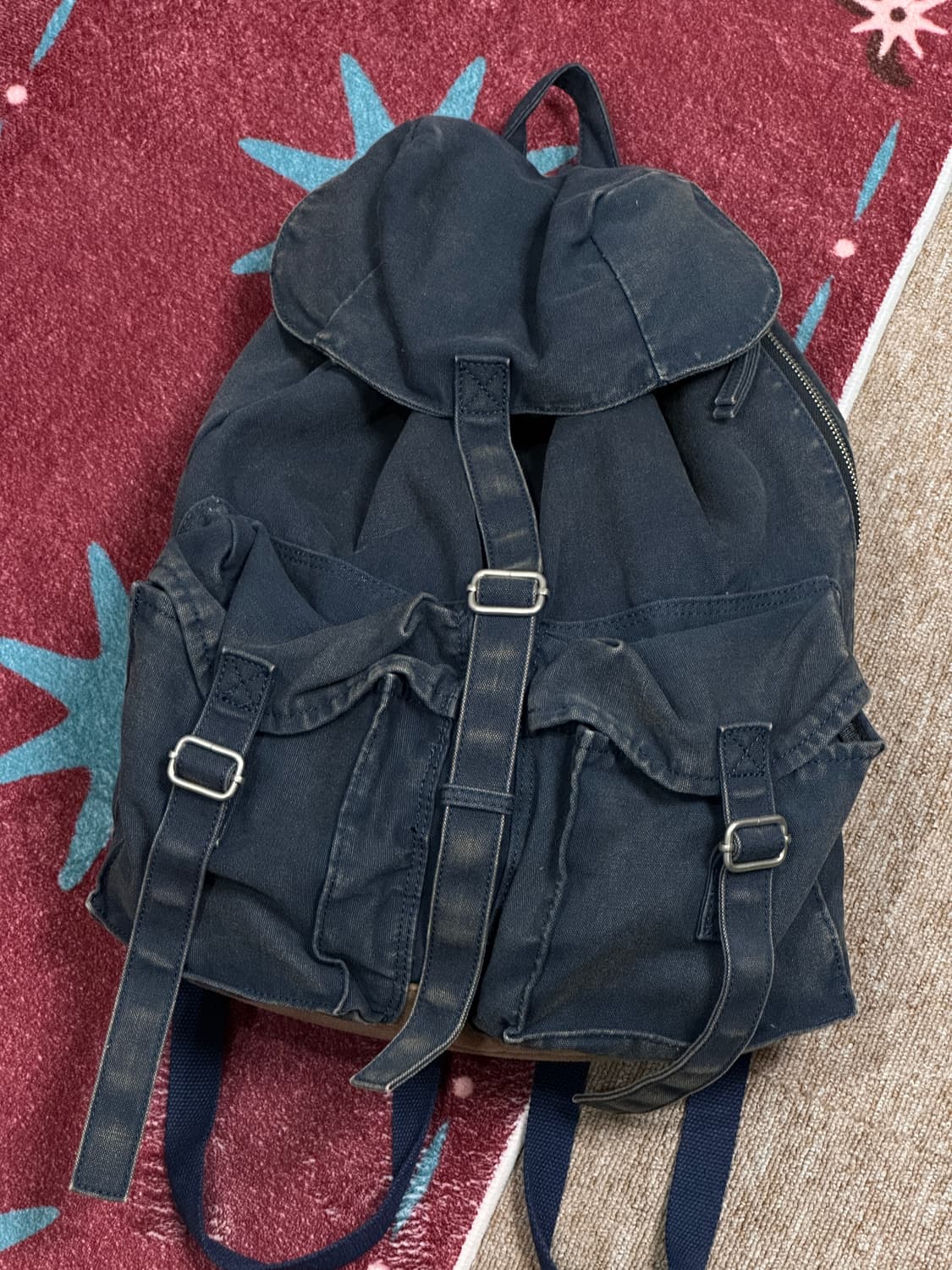 파르티멘토 VTG 워시드 코튼 럭색 네이비 상품이미지1