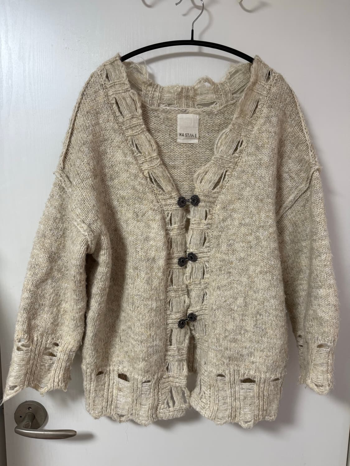 빈티지 그런지 버클 니트 가디건 상품이미지1