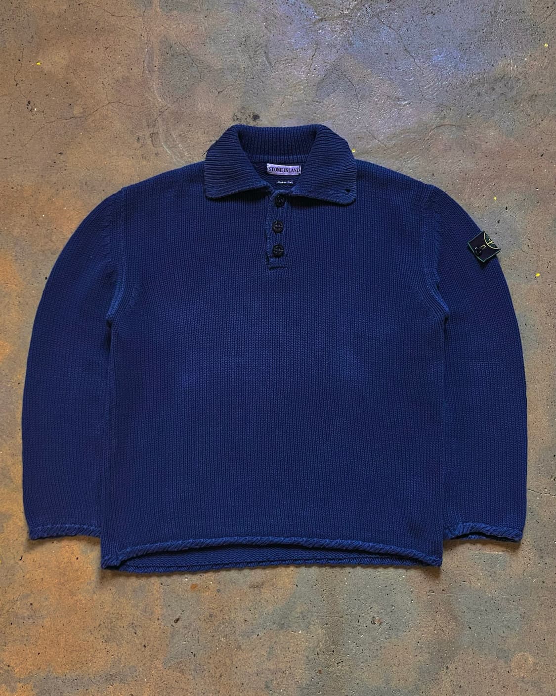 98SS 스톤아일랜드 아카이브 그린 엣지 배지 버튼업 니트 상품이미지2