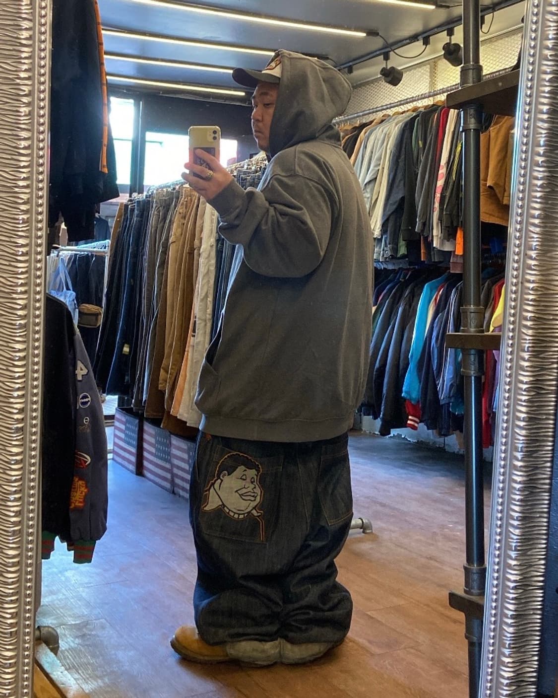 실측 3XL) 칼하트 루즈핏 챠콜그레이 후드 상품이미지9